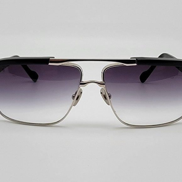 Oberti DO 3136 Black Silver Titanium Frame Grey Gradient Lens Sunglasses w/ Case main image 7